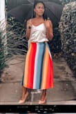 Absolutely in love with this skirt. I bought it with the THAT SONG LIGHT BEIGE SATIN BODYSUIT and it worked so well together. So pretty and bright. Perfect for spring! - Chrystale D.
