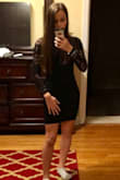 Fits super nicely! The fabric is form-fitting, but comfortable. Super cute. So excited to wear it out! - Maddie