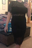 This dress fits perfectly! The material is good quality and was exactly as I would expect when ordering. - Courtney S.