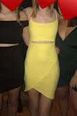 Love this dress overall! It was super comfortable and flattering. The dress was a little thin, especially in the yellow color, but was double lined at the chest, so a bra was not needed. I was worried about the yellow, but it is light in person and not too obnoxious. - Colleen K.