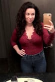 It's just enough cleavage and the overall silhouette of the bodysuit is so flattering. The color is amazing as well! - Nicole A.