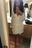 I was pleasantly surprised with the material and flow of the fabric. It fit a little looser than I was expecting, but it kind of works with the flow of the fabric. I love it! - Cassandra J.