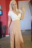 I love wearing this skirt! I usually wear it wine tasting lol. I mix it with a top that I got from Lulus in a set. The skirt is super light, high cut. You need to be cognizant of the wind and people's feet. Must hand wash! Love it!! - Elle P.
