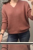 This sweater is very soft and comfortable. I like how the model wore it off the shoulder, and that's a fun way to spice this outfit up! - Karissa W.