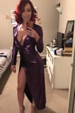 This was a show stopper dress!
I received many compliments, so happy that I purchased it!

The dress has a deep plunge neck so I wore a "deep V" bra with it to give my girls some support, and it worked out great with some double-sided tape! - Kailee P.