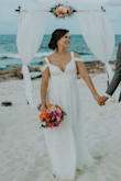 I instantly knew this dress would be my wedding dress! I had the straps and length altered. The dress was absolutely perfect!! Light, flowy and great quality. I highly recommend this dress. - Caylee C.