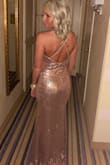 Wore this dress for a military ball and got so many compliments! The adjustable straps allowed the top to fit perfectly. I'm only 5'4" and was able to wear it unaltered with 3 inch heels. - Brooke K.