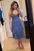 Initially bought this as a possible option for my bridal shower but it's just too much cleavage for that event. My fiance on the other hand said wow! That's a date night dress. 
I'll definitely be keeping it. - Haley C.
