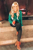 The sweater is stunning. The color is just stunning. The perfect comfy cozy sweater for winter. It is big, but it is meant to be that way. - Nicole L.