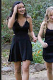 I never had any doubts about the quality of the dress; It seemed pretty well made. 
The fitting was the tiniest bit too large, I have a smaller chest so the neckline was a little lower than I would have liked, it threw the proportions off a little.
One thing I do want to mention is the thickness of the skirt part, I like my dresses on the shorter side and this dress was made of thicker material that went a little lower on my thighs than I would have liked. But was that a deal breaker? Definitely not. The dress still looked really nice and although it wasn't perfect I would say it's relatively true to size, good quality, and a good price. I got a lot of compliments because the design is pretty and unique! - Isabelle K.