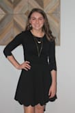 Had hoped to get a medium but they were out of stock. Ordered the small and it fit pretty well. A tiny bit snugger in the bust than she would have liked, but still looked great on. Well made. Definitely no concern with quality! - Stephanie F.