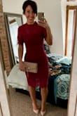The quality of this dress is amazing and slipped on like a glove. I wore this dress to a winter wedding. I received many compliments and felt great wearing it! 
I can't wait to wear it again. - Sara R.