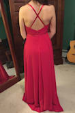 I ordered this dress for prom and I am so excited to wear it! It is a little long so I am going to get it hemmed, and the top was a litttle loose but once I adjusted the straps it fit perfectly. I love the feature on these dresses with adjustable straps! Everyone loved the dress. The material is very nice and looks way more expensive than what I payed for it. Overall I would recommend this dress to anyone I love it! - Emilee D.