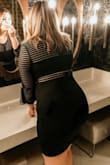 This dress definitely sucks everything in and shows off your curves. - Stephanie A.
