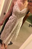 Beautiful dress, looks just like in the picture. I love the detail and the lace overlay. Perfect for me to wear for my rehearsal dinner. - Gaby K.