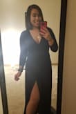 I love the dress! The fabric isn't thin and flimsy, it actually has some weight to it. It's too long on me, but I'm short so that's expected. - Emily T.