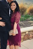 I'm normally a shift dress or jumpsuit kind of gal. But I went on a limb ordering this dress. And let me say I am so glad I did! It fit perfectly, and has so much give to it that it was the comfiest lace dress I've ever put on. I ordered a large, because I was nervous about the fit so it was a little looser on me (which probably made it extra comfortable to wear). I could have totally went with the medium (which I normally wear) because this baby has so much stress. All in all 10/10! - Julienne M.