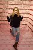 I usually wear a medium in tops, and Large in Jackets. I ordered an XL because of previous reviews, and like it because its great to layer sweaters underneath it. If I were looking to only wear it over a dress or tank, my usual large would have been okay. I literally threw this jacket over my loungewear for an impromptu night out in the city, and it made me feel awesome! Would highly reccomend. Love that it is vegan!! - Bonny D.