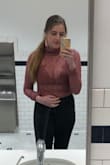 I paired this with this lace turtleneck from Free People (https://www.lulus.com/products/sweet-memories-mauve-pink-sheer-lace-turtleneck-top/688221.html ) for a Valentine's date and it was SO. DAMN. CUTE. I loved it, but I think my husband liked it even more. :) Super comfy and I can't wait to wear it with other outfits in the future. - Kelli C.