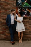 I wore this dress for my engagement pictures and reception last year (both during Texas summer months) and got nothing but compliments! I ordered a small and it fit perfectly. It's not sheer at all except for the mesh on the skirt however I did make sure to wear a light colored/white bra and undies. It's very comfortable, the material is not too heavy or too light, and snug in right places. I'm definitely planning to wear it again for fancy summer outings. - Raven S.