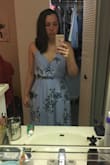 I absolutely love this dress! It's the perfect shade of blue and the cut is flattering. I ordered a medium and it's a little bit loose in the top, but I have to order slightly larger for my hips and take in at the top normally. The fabric is good quality as well. - Lauren H.