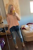 Color, material, fit..love, love, love!!! Super cute (baggy, but looks great with from tucked in) fit and great quality. - Terri J.