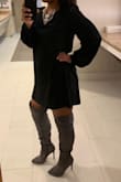 Wore for a rehearsal dinner no complaints. It was flown and comfortable - Anibelca R.