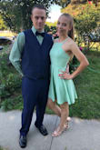 Wore this dress to my friends spring wedding and got a ton of compliments! I'm run a little small up top so I had to compensate with a padded strapless bra but the waist fit perfectly! - Katie F.