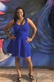 I love the color of this dress and the way it fits. I would recommend it. - Leidy D.