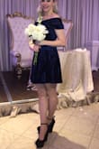 I recently wore this dress to a wedding, and I received so many compliments! The color was beautiful and I couldn't stop touching the velvet (my boyfriend too lol). Super cute and cozy. - Kelly C.