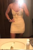 I have an athletic build and am usually concerned that dresses won't fit around my waist but with this dress it ran small around my ribs which is unusual for me. A bit short but still kept! Good summer or vacation dress! - Maci J.