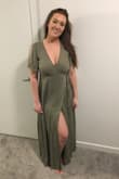 I bought this dress for my best friend's wedding this summer, she picked it as her bridesmaid dresses for us. It's super comfy and flattering! The top is a bit see-through but isn't a problem with a nude bra on. Took a while to get restocked but happy that it did! I'll definitely be wearing it again after the wedding! - Maria S.