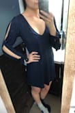 This dress is super comfortable! The fabric was a lot different than I expected, but it's this really lovely soft, jersey knit that's stretchy. It makes this dress slightly more casual which was totally fine with me. It's one of those ones that can be dressed up or down! It is on the short side, but still functional! Can't wait to wear this dress! - Kelcy T.