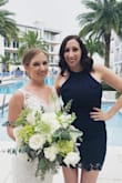 I wore this dress to my best friend's wedding. Was very flattering and love the neckline. It was a little short but otherwise fit great. - Jennifer M.
