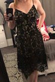 I LOVE this dress and now own it in two different colors!! Fits beautifully, and is VERY VERY flattering! I am in the process of losing weight, and still have some 'problem' areas, but this dress is so perfect- fits in all the right places, room where you need it. Very sexy while being classy. Wore this out for Valentine's Day and turned A LOT of heads. BUY THIS NOW and you will not regret it! - Katherine