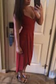 I purchased this dress for valentines day with my husband and we BOTH LOVED it! Its one of the most flattering dresses I've ever worn. I am very excited to get it in other colors. - Chantel