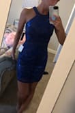 This dress fits perfect. It's comfortable and beautiful in person. I purchased a size small and it fits perfect. - Crystal K.