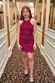 This dress was definitely true to size and fit perfectly with my waist which had me concern at first. The color was beautiful and recieved a lot of compliments at the event I was attending. The material was beautifully stitch and great quality. I will totally purchase this dress in a different color. It is worth the $$ and I recommend to always read the reviews and read if the dresses run large or small because it helped me with picking out my size.
Height: 5'2
Weight: 122lbs - Chelsea U.