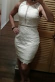 I like this dress in general. There is not much stretch in this dress, so I really wouldn't call it a Body Con dress. It is a good length, and I'm tall, so no worries of my butt showing accidentally. I'm going to wear it at my rehearsal dinner in May! - Christina M.