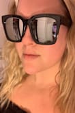 I was worried these would be way too big (have me lookin like a bug) from the pics but I don't think they are. Some may think so, but I like how they're super sized - especially for my larger face and strong chin. I feel like, because they're so big, it makes them a little more glam. Keeping, especially for the price. - Sarah W.