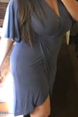 In this picture I was just trying it on. I can't wait to wear it!!!! I love the way it fits, material and color! The only question I have is how could I take the wrinkles away? It says no iron and no dry clean. Can't wait to wear it just need to unwrinkle it. - Brenda F.