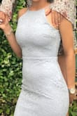 I wore this to my brothers wedding! I got so many compliments. 

It fit so good, it was the perfect length! I ordered in the Blue grey and it was so pretty! - Chelsea B.