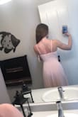 True to size very nice dress with heels. I don't need to hem it either, very comfortable. - Brittany W.