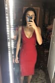 It's so pretty and formal looking. I ordered a small and it fit comfortably but it scrunched up around the waist. I'm hoping an xs will fit better without moving so much. The color is beautiful and matches the Louboutin soles which is what I was going for. - Samantha C.