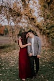 I loved this dress for our fall pictures. It was a bit short for my taste, but you cant really see it in the pictures, which was great. I do love the look and the color, definitely a great buy. - Christina L.