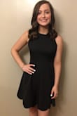 The dress was a perfect fit & perfect for the occasion. We were very satisfied! - Mandy G.