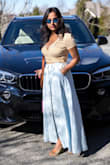 Love love this skirt! Absolutely gorgeous and buttons all the way up makes it even prettier! Fits perfectly on the waist and very comfortable! I ordered size small and it goes pretty much with all cute tops. Definitely recommend!! - Durga R.