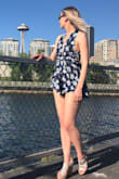 A very fun romper. It's too short to really wear it casually which is what I usually need. It's a fun summer going out piece. Be wary though, it shows a lot of skin! - Allie K.