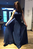 Love the color, not too dark navy but not too light. Love the adjustable straps! And the length is perfect with a high heel shoe! - Caroline M.
