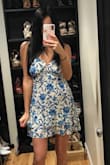 I love this dress. Beautiful color and very light fabric. It will be a perfect summer dress. It fits perfectly, and the elastic waist allows for a little extra stretch. - Elvira